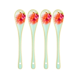 Κουταλάκια Γλυκού Teas & C's Dahlia Daze Sky (Σετ 4Τμχ) HV0350 13x2,5x1,5cm Multi Maxwell Williams Πορσελάνη