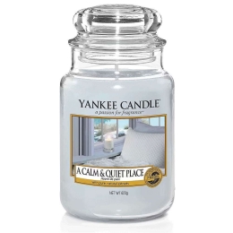 Κερί Αρωματικό Σε Βάζο A Calm & Quiet place 1577119Ε Large Light Blue Yankee Candle Κερί