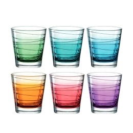 Ποτήρι Ουίσκι Rainbow Event (Σετ 6Τμχ) 026844L 250ml Multi Leonardo Γυαλί