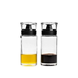 Λαδόξιδο Cucina (Σετ 2Τμχ) 037716L 5,5x14,8cm Clear-Black Leonardo Γυαλί