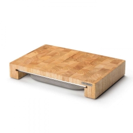 Επιφάνεια Κοπής Με Συρτάρι Wooden Rubberwood 04026000 39x27x6,5cm Natural Continenta Ανοξείδωτο,Ξύλο