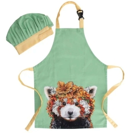 Ποδιά Παιδική Με Σκούφο Wild Planet Red Panda GX0599 41x55x3cm Multi Maxwell&Williams 100% Βαμβάκι