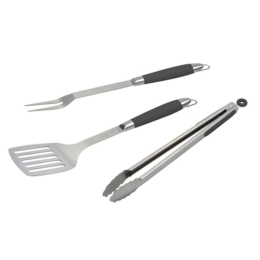 Εργαλεία Bbq (Σετ 3Τμχ) BC-ACC-7024 11x4,5x46cm Inox-Black Barbecook Ανοξείδωτο Ατσάλι