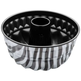 Φόρμα Κέικ Αντικολλητική Zebrafrica 3201112091 Φ22x12cm Black-White Kaiser Ατσάλι