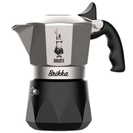 Καφετιέρα Espresso Brikka 209.0007327 70-90ml Inox-Black Bialetti Αλουμίνιο