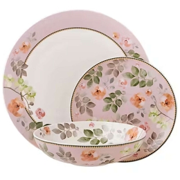 Σερβίτσιο Πιάτα Φαγητού Coupe Arcadia (Σετ 12Τμχ) YD0034 Multi-Pink Maxwell&Williams 12 τμχ Πορσελάνη