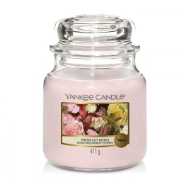 Αρωματικό Κερί Fresh Cut Roses 1038356 Pink Yankee Candle Κερί