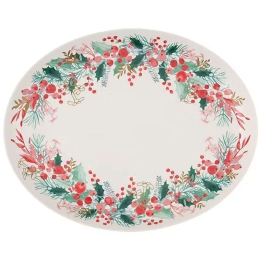 Πιατέλα Οβάλ Merry Berry IA0271 38x30cm Multi Maxwell&Williams Πορσελάνη