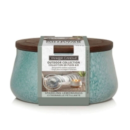 Αρωματικό Δοχείο Με 2 Φυτίλια Outdoor Sparkling Lemongrass 1685989E 13,7x8,1cm Blue-Brown Yankee Candle
