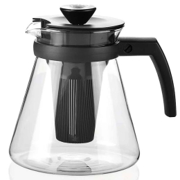 Τσαγιέρα Με Φίλτρο Teo 646622 1,25lt Black-Clear Tescoma Πλαστικό, Γυαλί