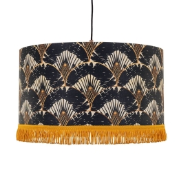 Φωτιστικό Οροφής Ravenala Dark CL50297 45X28Cm MindTheGap Μέταλλο,Ύφασμα