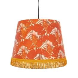 Φωτιστικό Οροφής Ravenala Orange CL50290 25X35X25Cm MindTheGap Μέταλλο,Ύφασμα