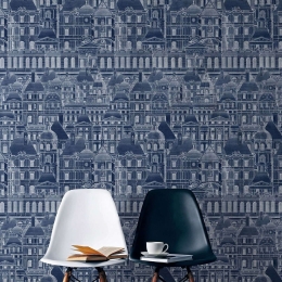Ταπετσαρία Louvre Blue WP20021 Black-White-Grey-Brown-Sepia MindTheGap 52x300cm
