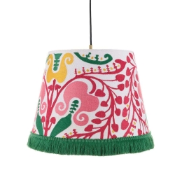 Φωτιστικό Οροφής Hungarian Embroidery CL50361 ø25xø35xH25 Pink-Multi MindTheGap Μέταλλο,Ύφασμα