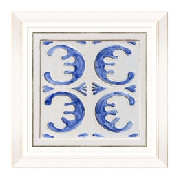 Κάδρο Folk Tiles III FA13250 50x50cm Blue MindTheGap Τετράγωνοι Ξύλο