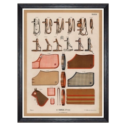 Κάδρο The Riding Equipment II FA13266 60x80cm Multi MindTheGap Κάθετοι Ξύλο