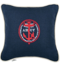 Μαξιλάρι Διακοσμητικό (Με Γέμιση) Ahoy! Lc40103 50X50Cm Blue-Red Mindthegap 50Χ50 Πούπουλο-Φτερό