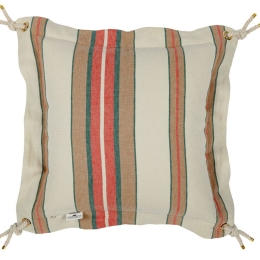 Μαξιλάρι Διακοσμητικό (Με Γέμιση) Herina Stripe Lc40119 50X50Cm White-Brown Mindthegap 50Χ50 Foam