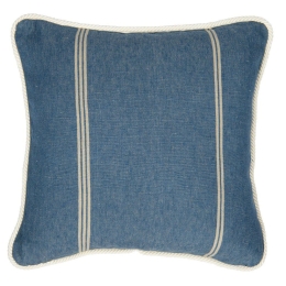 Μαξιλάρι Διακοσμητικό (Με Γέμιση) Katalin Stripe Lc40118 50X50Cm White-Blue Mindthegap 50Χ50 Πούπουλο-Φτερό