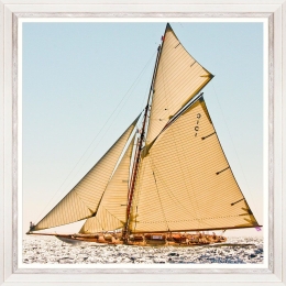 Κάδρο Sailing Race I Fa13387 70X70Cm Ciel-Beige Mindthegap Τετράγωνοι Ξύλο