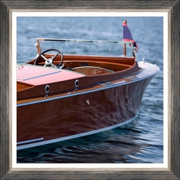Κάδρο Speedboat Iii Fa13398 50X50Cm Brown-Blue Mindthegap Τετράγωνοι Ξύλο