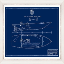 Κάδρο Tugboats Blueprints Ii Fa13402 70X50Cm Blue Mindthegap Οριζόντιοι Ξύλο