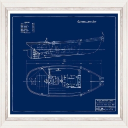 Κάδρο Tugboats Blueprints Iv Fa13404 70X50Cm Blue Mindthegap Οριζόντιοι Ξύλο