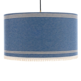 Φωτιστικό Οροφής Katalin Cl50409 Ø35X22 E27 White-Blue Mindthegap Μέταλλο,Ύφασμα