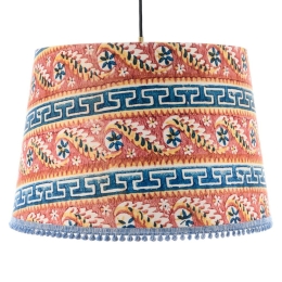 Φωτιστικό Οροφής Samothraki Cl50399 Ø25Xø35Xh25 E27 Orange-Blue Mindthegap Μέταλλο,Ύφασμα