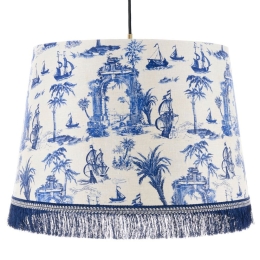 Φωτιστικό Οροφής The Old Harbour Cl50396 Ø25Xø35Xh25 E27 White-Blue Mindthegap Μέταλλο,Ύφασμα