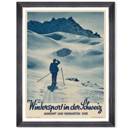 Κάδρο Wintersport Poster FA13476 50x70cm Multi MindTheGap Κάθετοι Ξύλο,Γυαλί