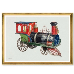 Κάδρο Toy Locomotive By Charles Henning FA13482 70x50cm Multi MindTheGap Οριζόντιοι Ξύλο,Γυαλί