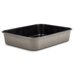 Ταψί Αντικολλητικό Ορθογώνιο Duboko 10-103-130 34Χ26cm Black-Beige Nava Ανοξείδωτο Ατσάλι