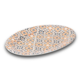 Πιατέλα Πορσελάνινη Οβάλ Maiolica Orange 10-099-137 35Χ24Cm White Nava Πορσελάνη