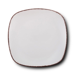 Πιάτο Κεραμικό Τετράγωνο Ρηχό Sugar 10-099-231 26Χ26cm White Nava Κεραμικό