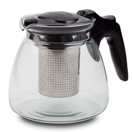 Τσαγιέρα Misty 10-224-011 1100ml Clear-Black Nava Γυαλί
