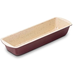 Φόρμα Κέικ Αντικολλητική Terrestrial 10-103-058 39cm Bordo-Beige Nava Ατσάλι