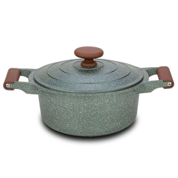 Κατσαρόλα Αντικολλητική Ωmega 10-255-031 24cm Green-Brown Nava 24cm Αλουμίνιο