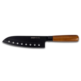 Μαχαίρι Santoku Nature 10-054-021 29,5cm Black-Brown Nava Ανοξείδωτο Ατσάλι