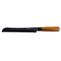 Μαχαίρι Ψωμιού Nature 10-054-023 32cm Black-Brown Nava Ανοξείδωτο Ατσάλι