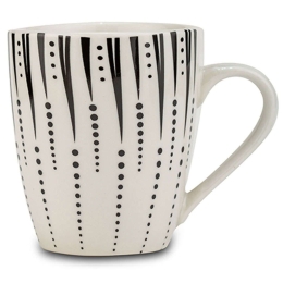 Κούπα Iris 10-099-316 350ml White-Black Nava Πορσελάνη