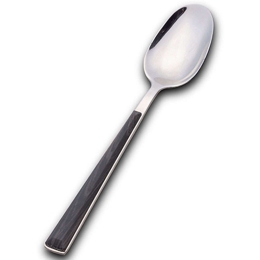 Κουτάλι Φαγητού Arya 10-123-040 20,4cm Silver-Black Nava Ανοξείδωτο Ατσάλι