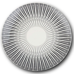 Πιάτο Ρηχό Iris 10-099-311 Φ27x2,5cm White-Black Nava Πορσελάνη