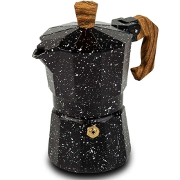 Καφετιέρα Espresso Nature 10-174-010 12x7x12,5cm 50ml Black-Brown Nava Αλουμίνιο