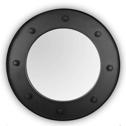 Καθρέπτης Τοίχου Στρογγυλός Jasmin 1540102 Φ60cm Black Mirrors & More Μέταλλο,Γυαλί