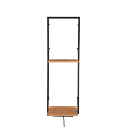 Ράφι Τοίχου Φωτιζόμενο Led Becky 1410302 32x94x30cm Natural-Black Mirrors & More