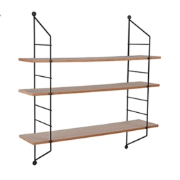 Ραφιέρα Τοίχου Ella 1190102 62x60x14,5cm Natural-Black Mirrors & More