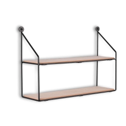 Ραφιέρα Τοίχου Nia 1500102 35x25x11cm Natural-Black Mirrors & More