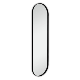 Καθρέπτης Τοίχου Britta 1430502 40x150cm Black Mirrors & More Μέταλλο,Γυαλί