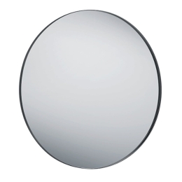 Καθρέπτης Τοίχου Στρογγυλός Britta 1430402 110cm Black Mirrors & More Μέταλλο,Γυαλί